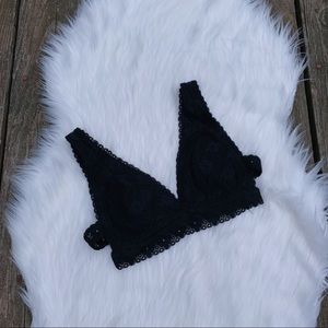 aerie | Floral Lace Plunge Padded Bralette